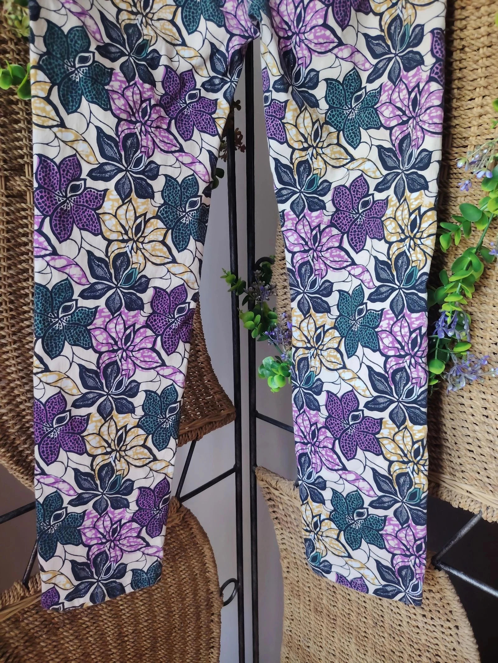 Multicolored floral jeans size 38 Lab Dip – photo 6